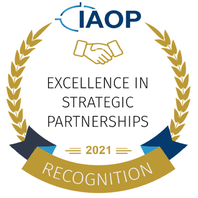 IAOP Excellence in Strategic Partnerships 2021 Badge