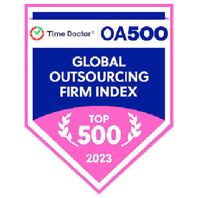 Time Doctor Global Outsourcing Firm Index top 500 badge