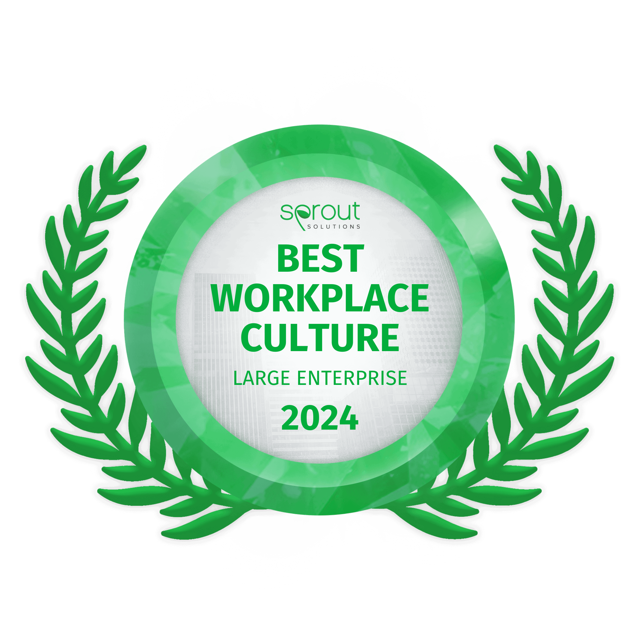 Badge from Sprout Solutions reading 'Best Workplace Culture, Large Enterprise, 2024,' for NEARSOL